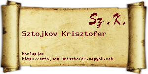 Sztojkov Krisztofer névjegykártya